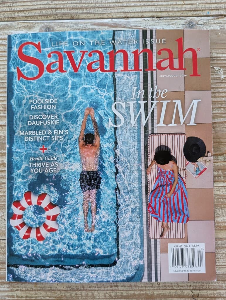Savannah Magazine July August 2026 cover — Life on the Water issue